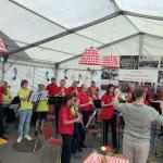 INTERMEZZO Band zusammen mit der Musikgesellschaft Edelweiss W&uuml;lflingen beim Sommerkonzert an der W&uuml;lflinger Dorfet