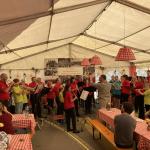 INTERMEZZO Band zusammen mit der Musikgesellschaft Edelweiss W&uuml;lflingen beim Sommerkonzert an der W&uuml;lflinger Dorfet
