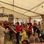 INTERMEZZO Band zusammen mit der Musikgesellschaft Edelweiss W&uuml;lflingen beim Sommerkonzert an der W&uuml;lflinger Dorfet